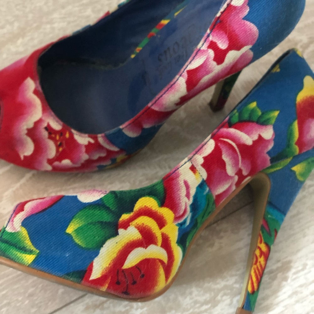 Tropical floral  high heels